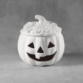 Ceramic Bisque Pumpkin Box with cut out Ceramic Bisque Pumpkin Box with cut out